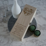 Thank you personalised wine box