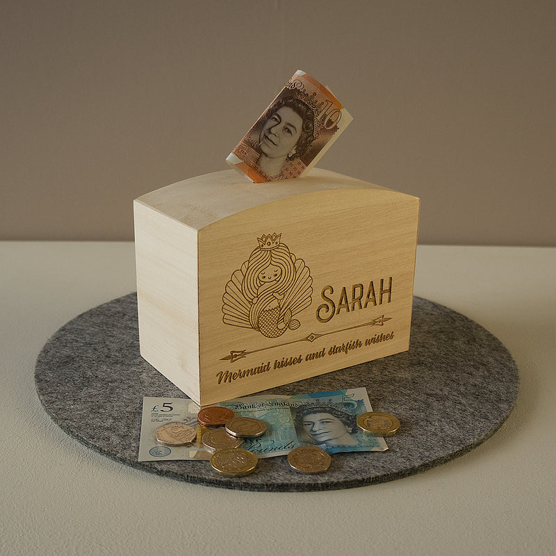 Mermaid money box