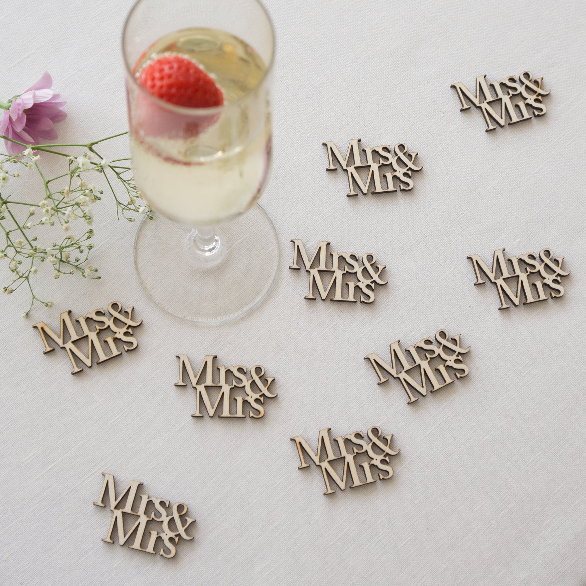 Mrs & Mrs Gay Lesbian table confetti