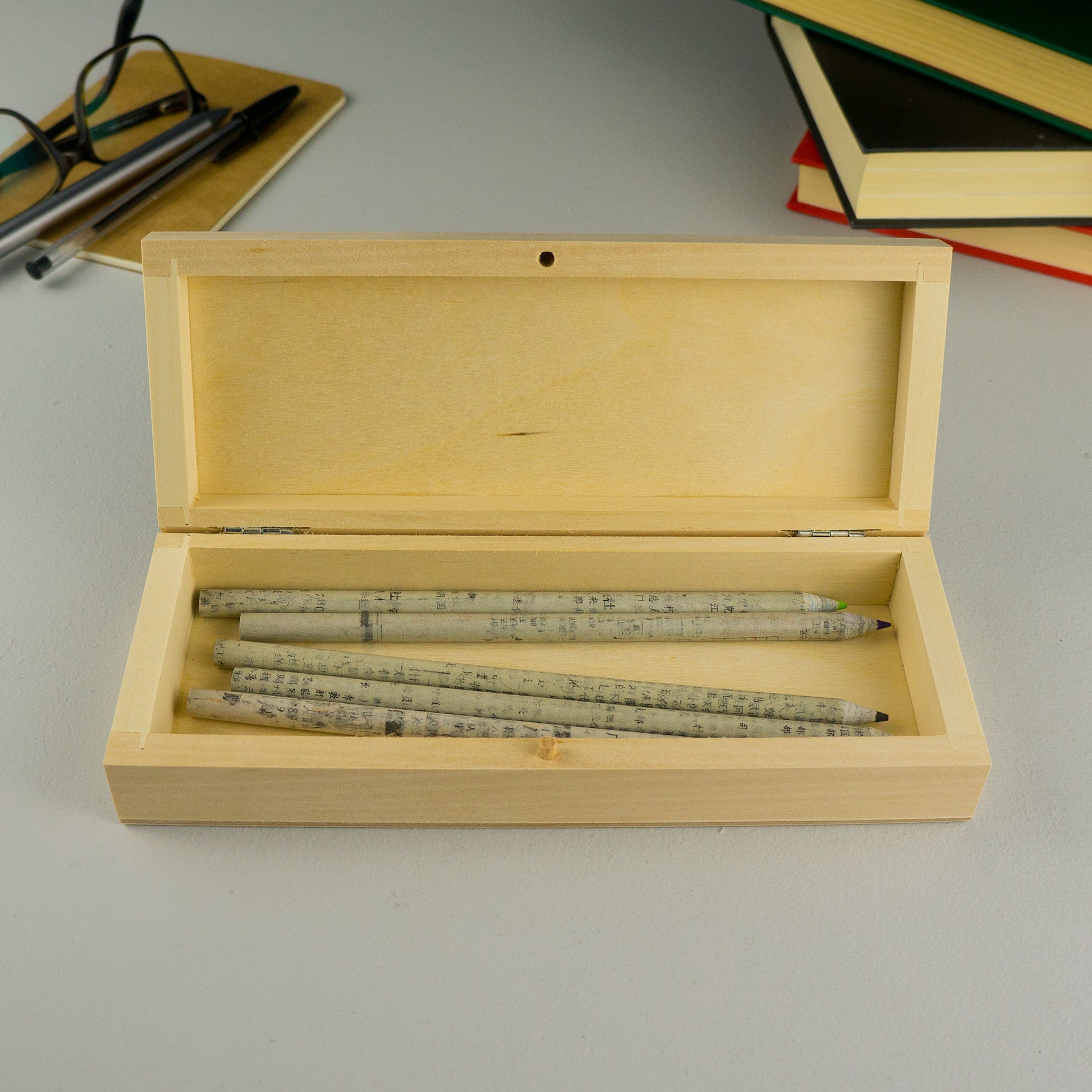 Wooden pen box