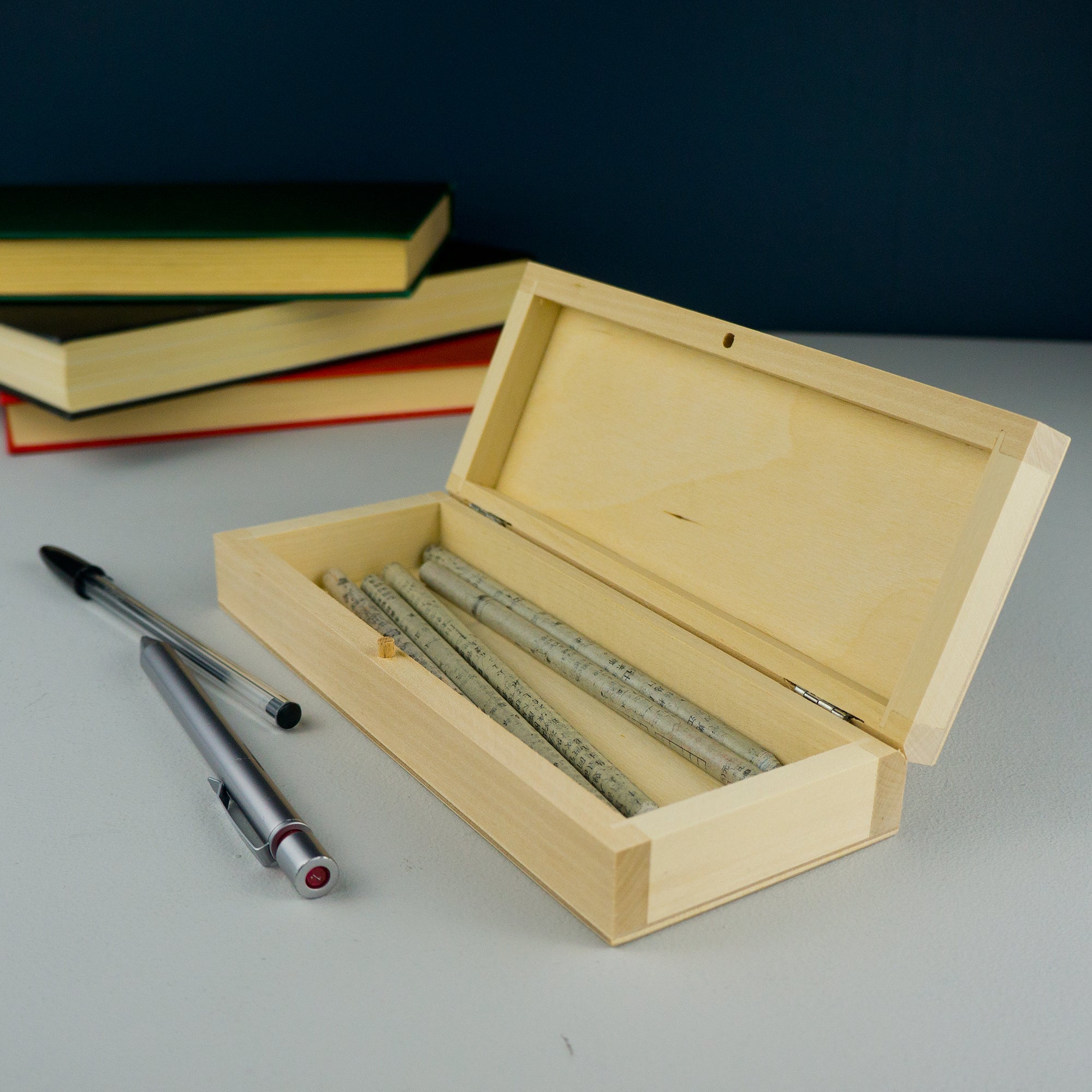 Wooden pen box