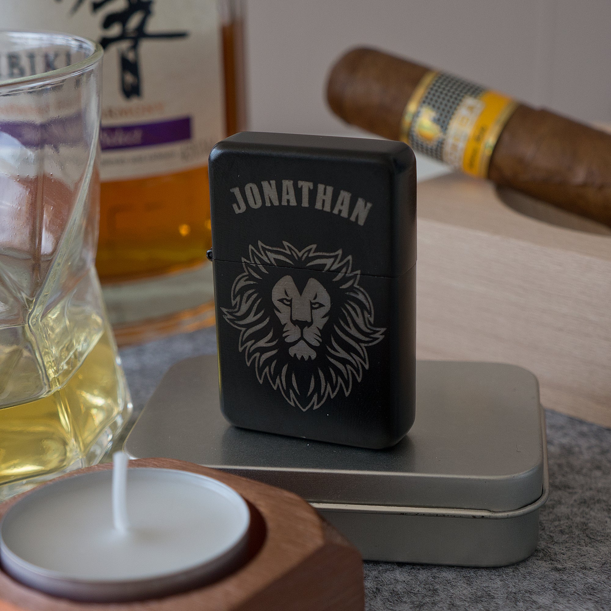 Personalised retro petrol lighter