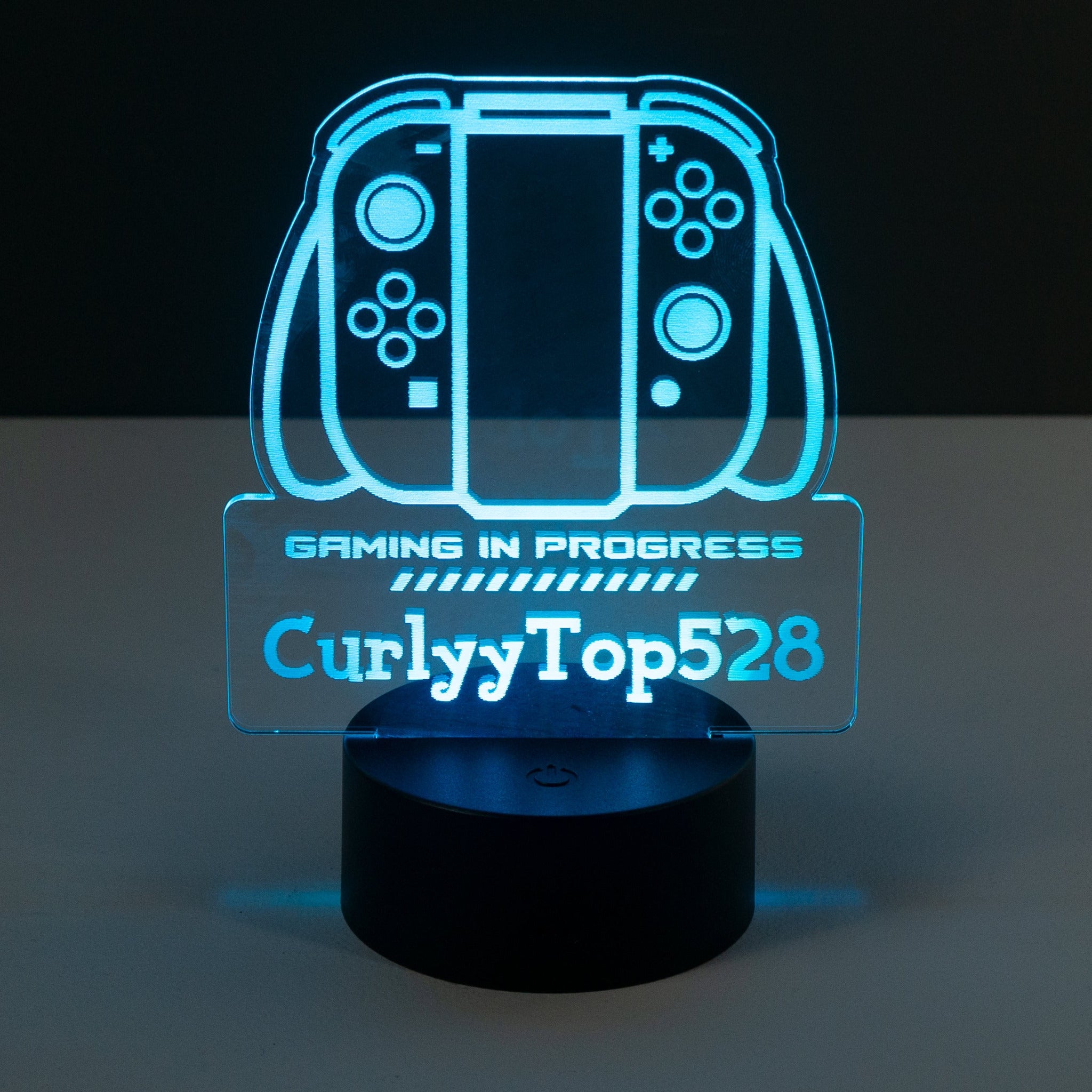 Personalised gaming controller LED sign