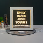 Custom text light up LED frame sign