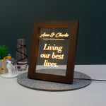 Custom text light up LED frame sign