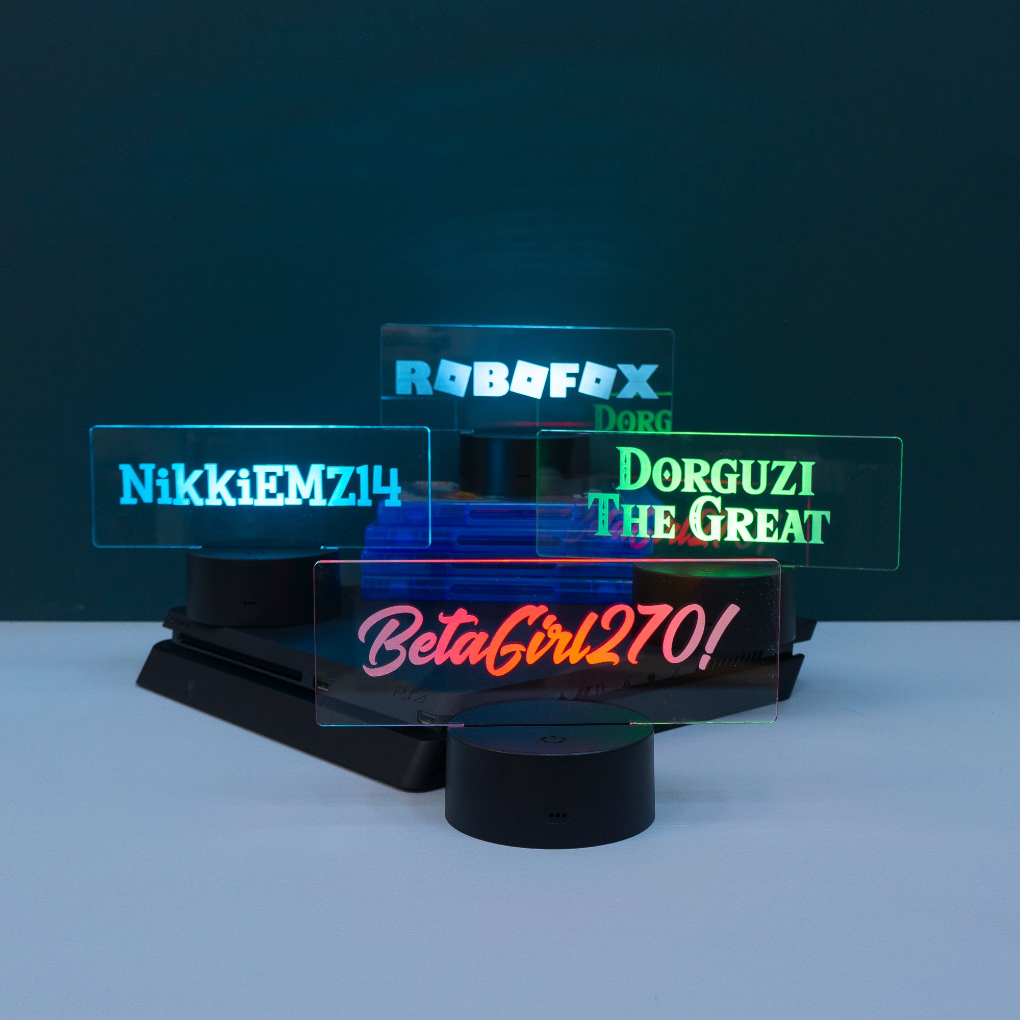 Gamer name LED light up sign