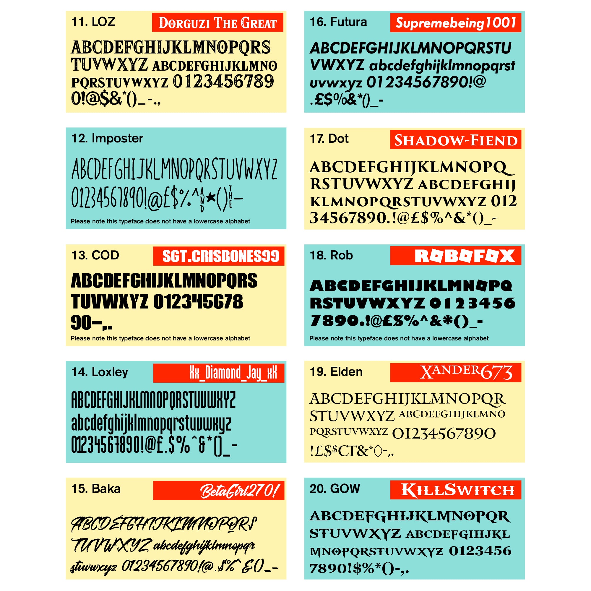 Gamer name LED light up sign