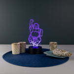 Multi colour fat Buddha light up sign