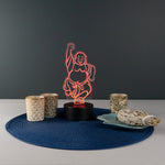 Multi colour fat Buddha light up sign