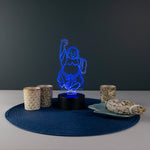 Multi colour fat Buddha light up sign