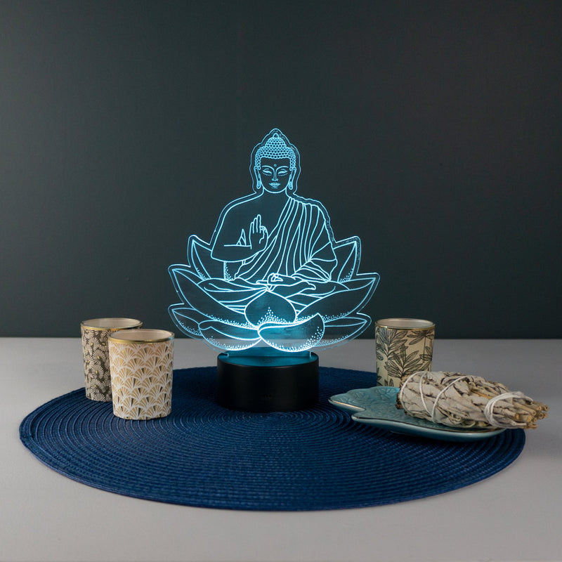 Praying Buddha LED light up sign