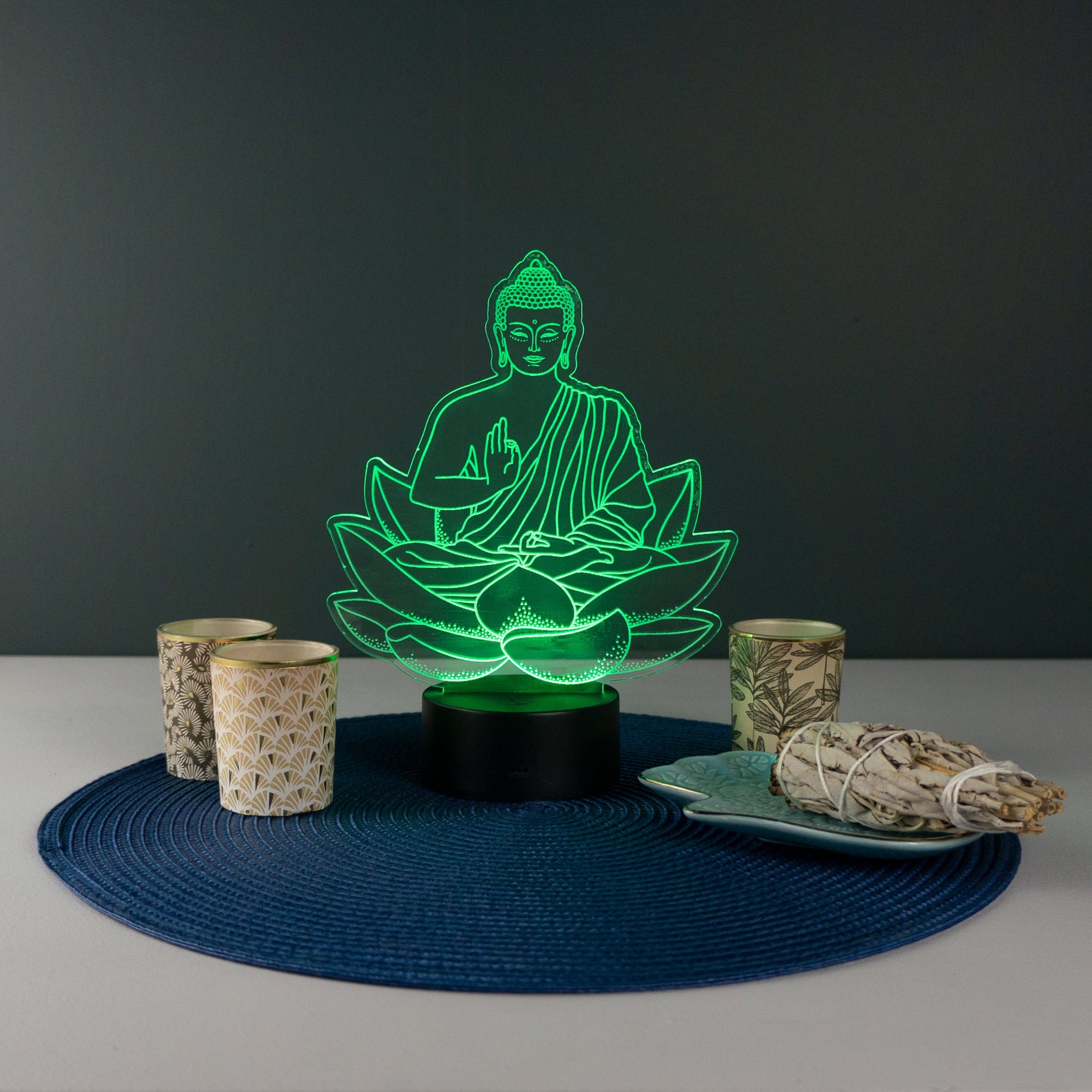 Praying Buddha LED light up sign