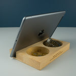 wooden ipad stand
