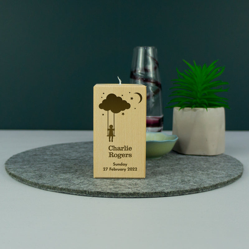 Child loss memorial candle