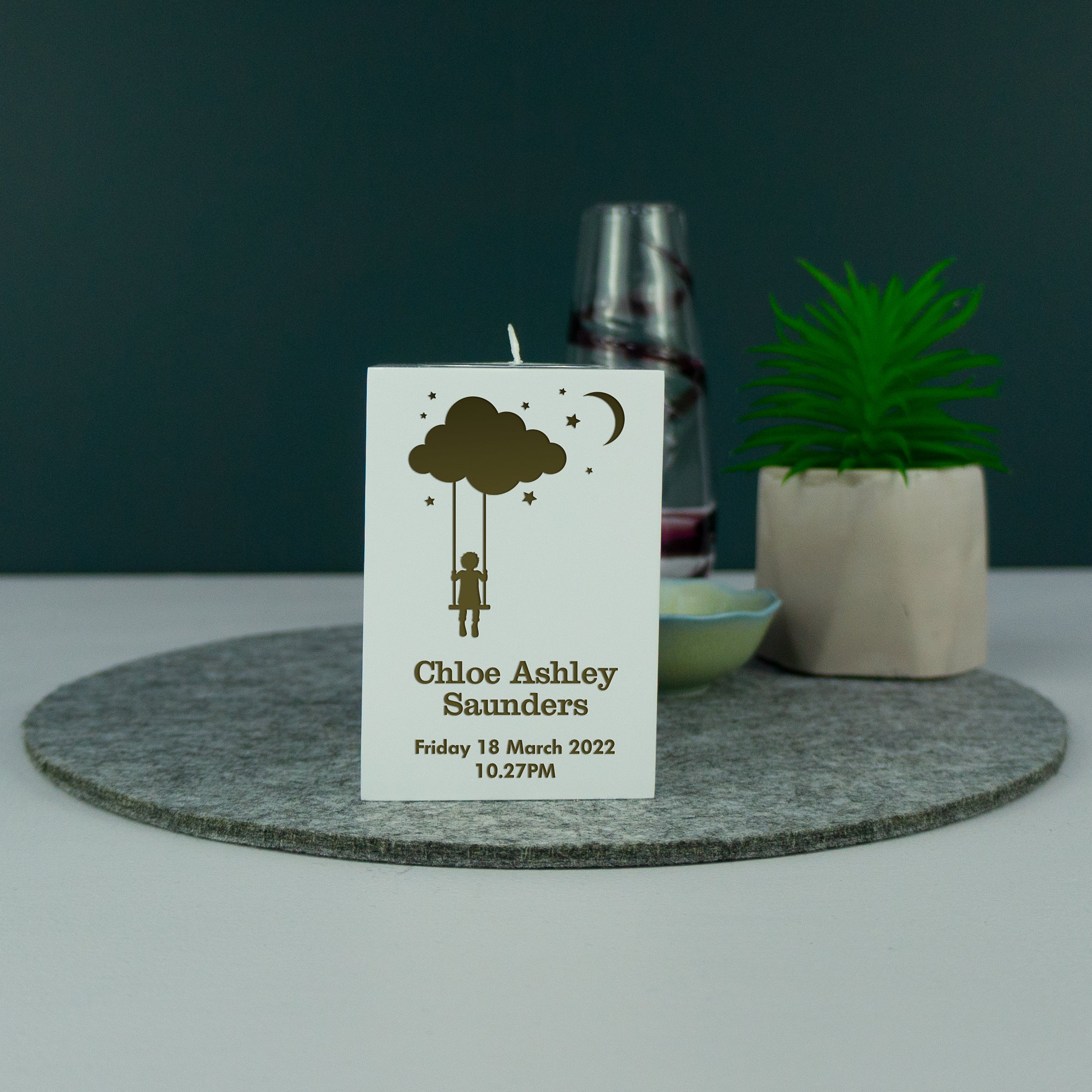 Child loss memorial candle