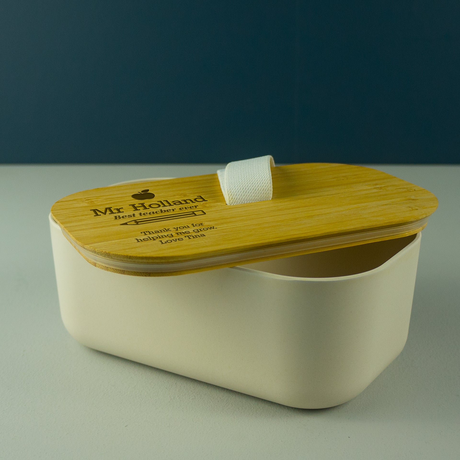 Personalised best teacher lunch box . End of year teacher thank you gift