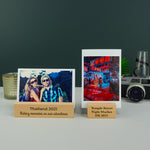 Personalised wooden photo block