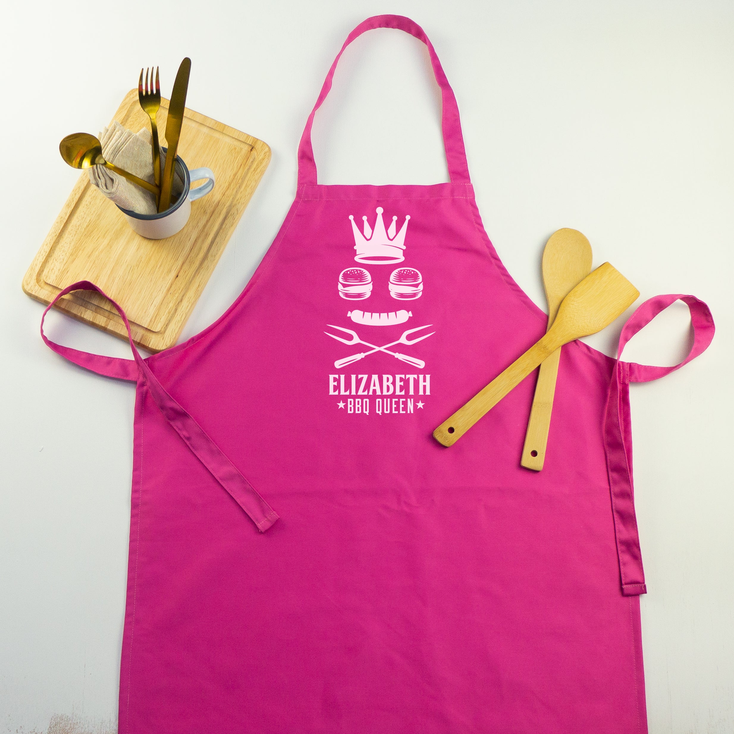 Personalised Queen of the BBQ apron