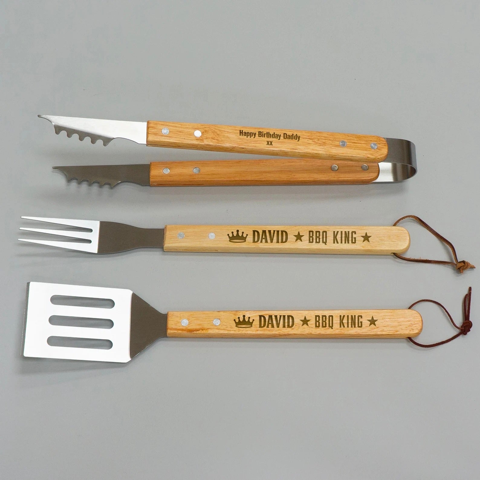 Personalised BBQ grill tool set