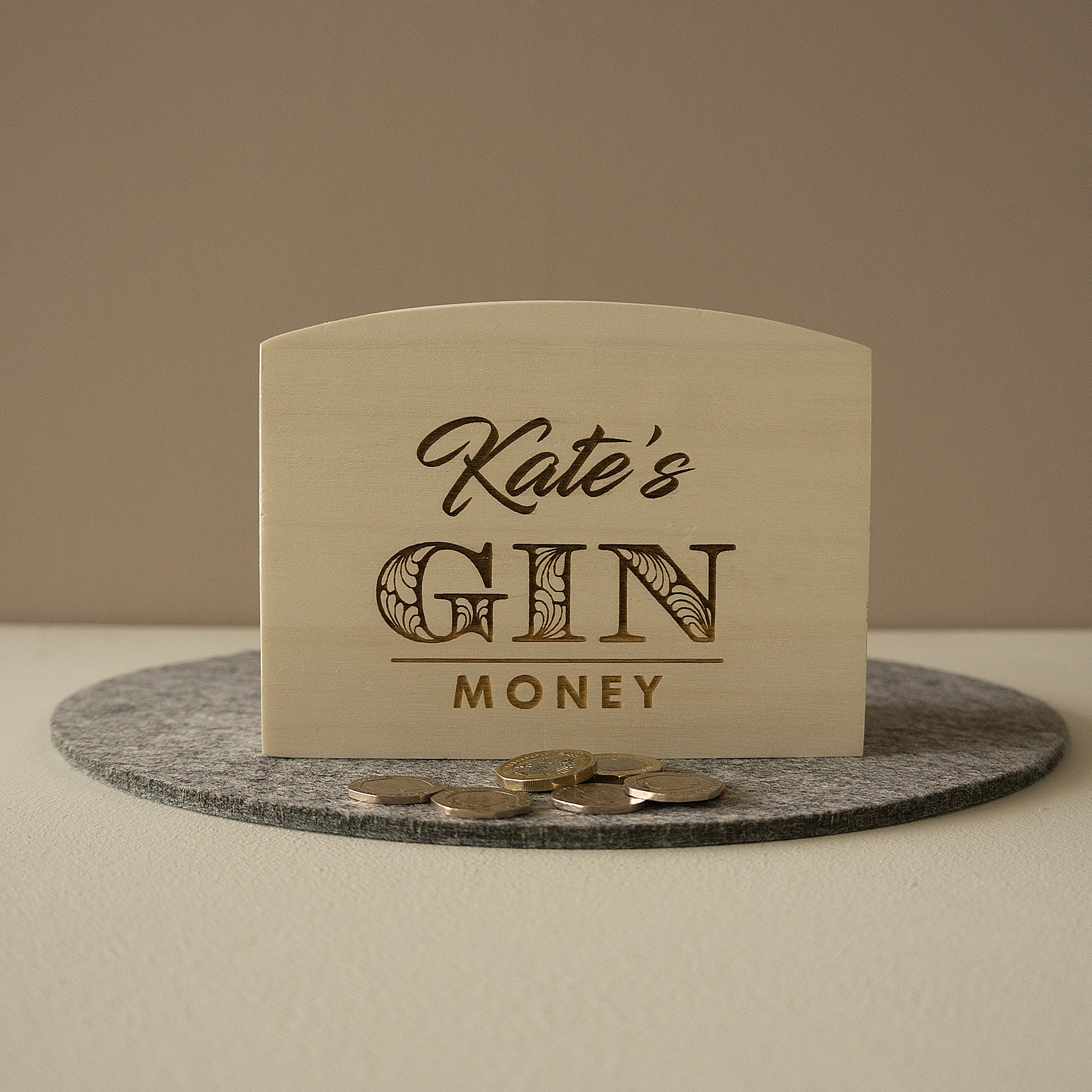 Gin money savings box