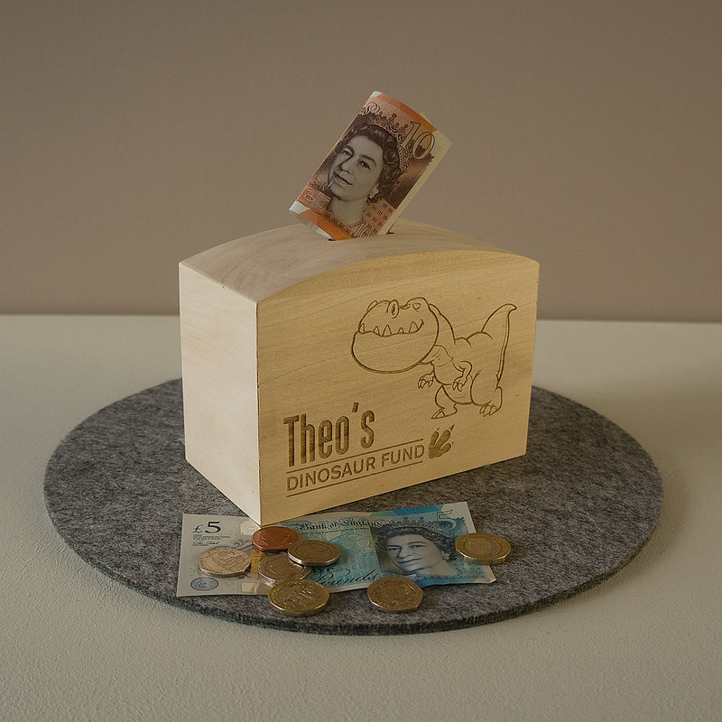 Dinosaur money box