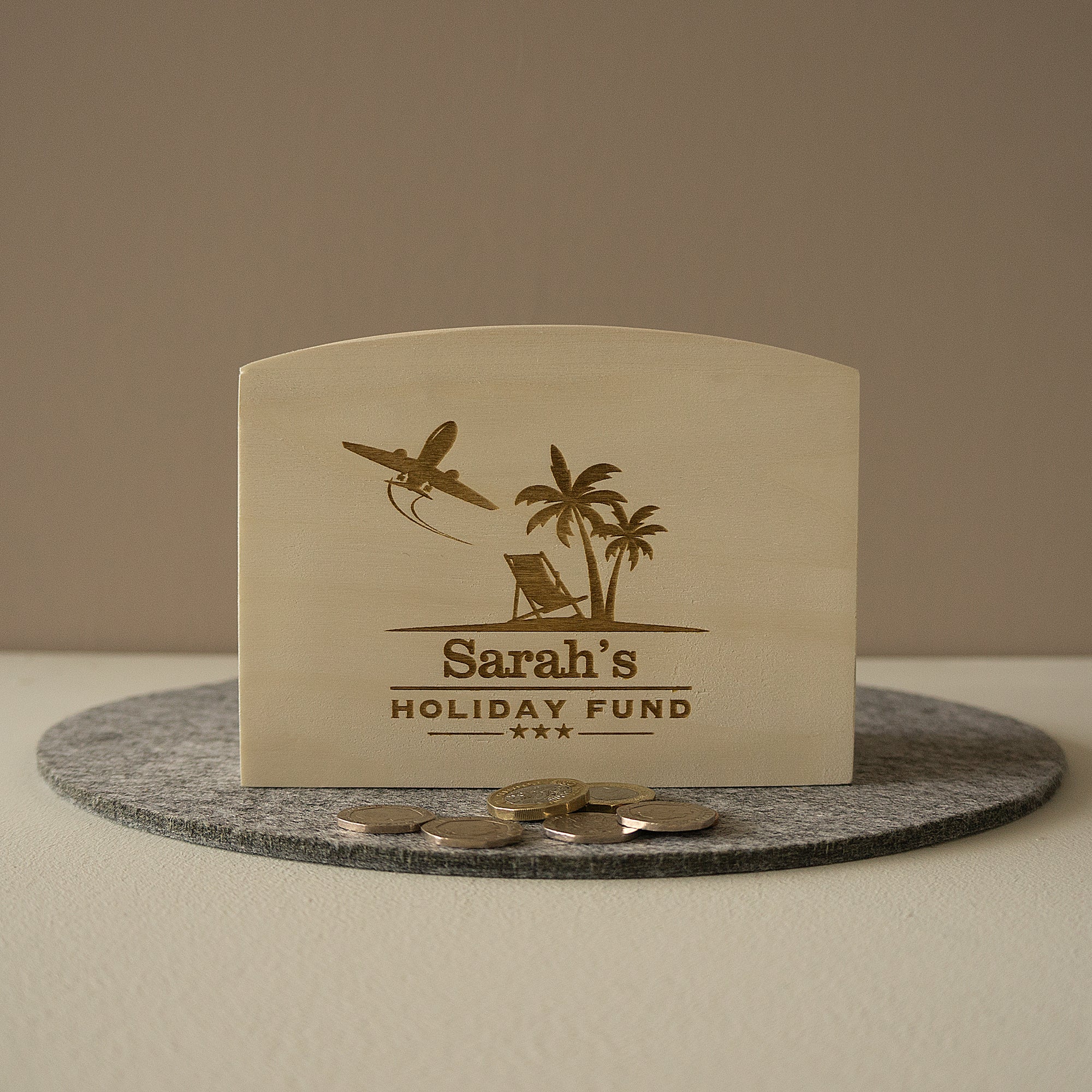 Dream holiday savings money box