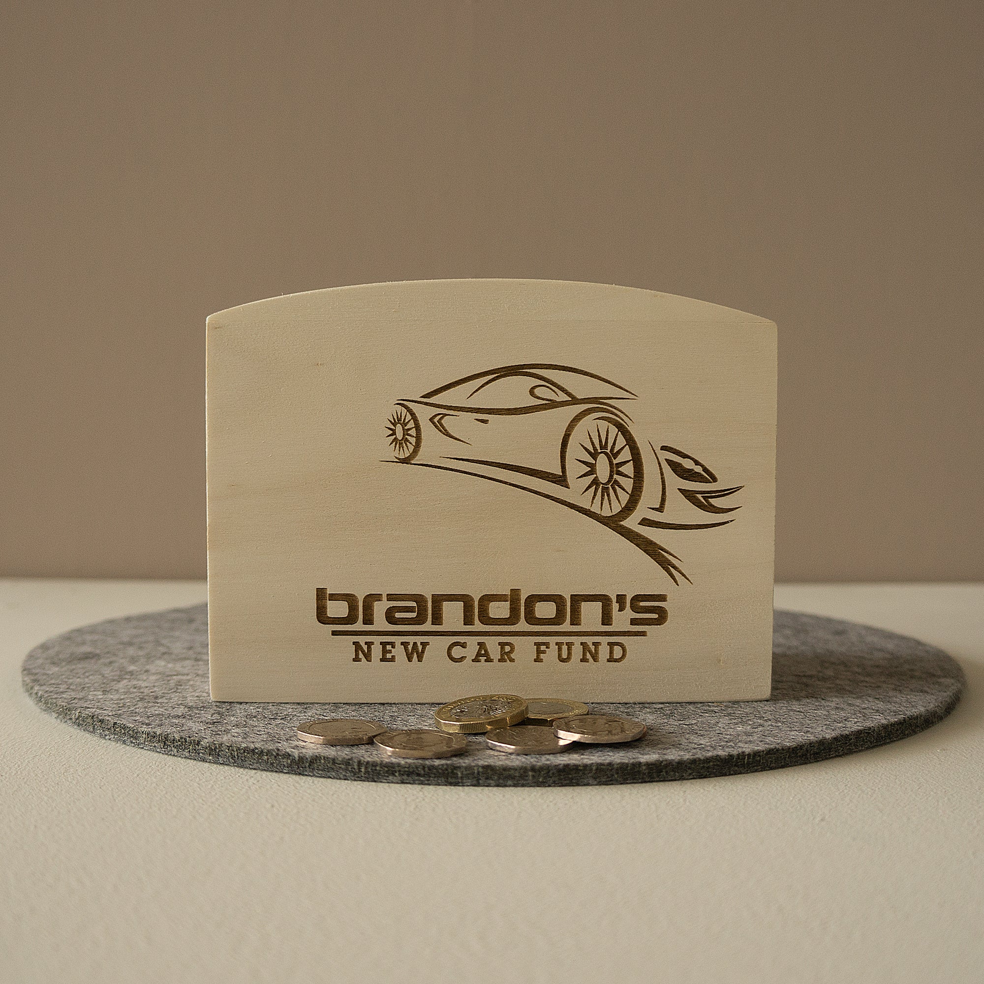 New car savings fund money box