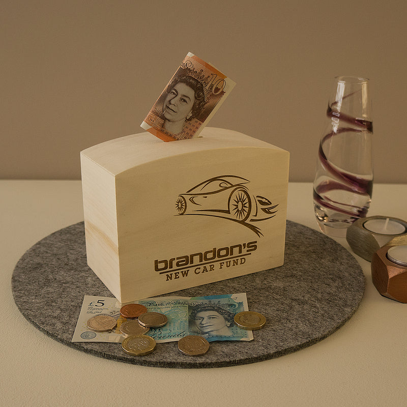 New car savings fund money box