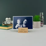 Personalised wooden photo display blocks
