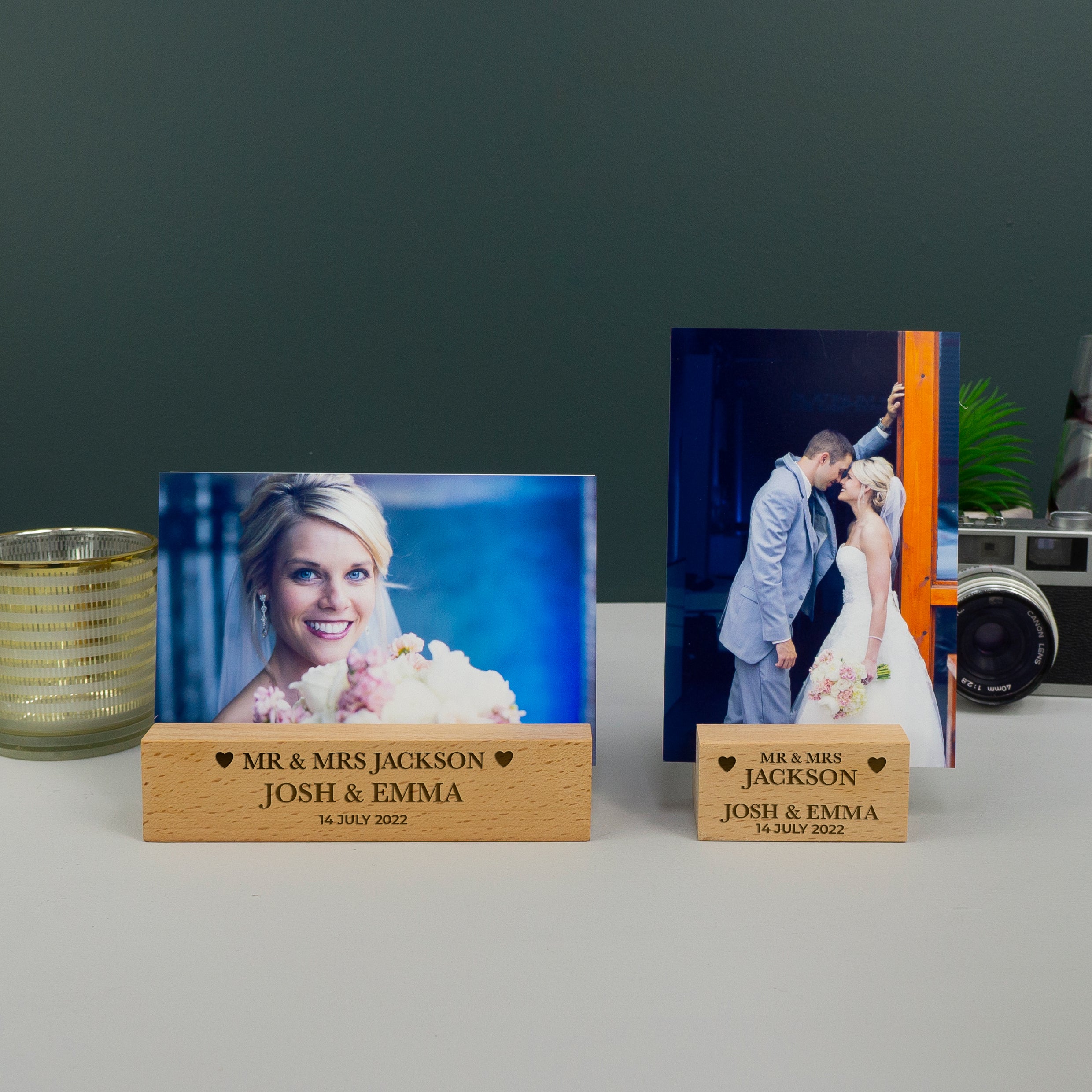 Personalised wedding photo block