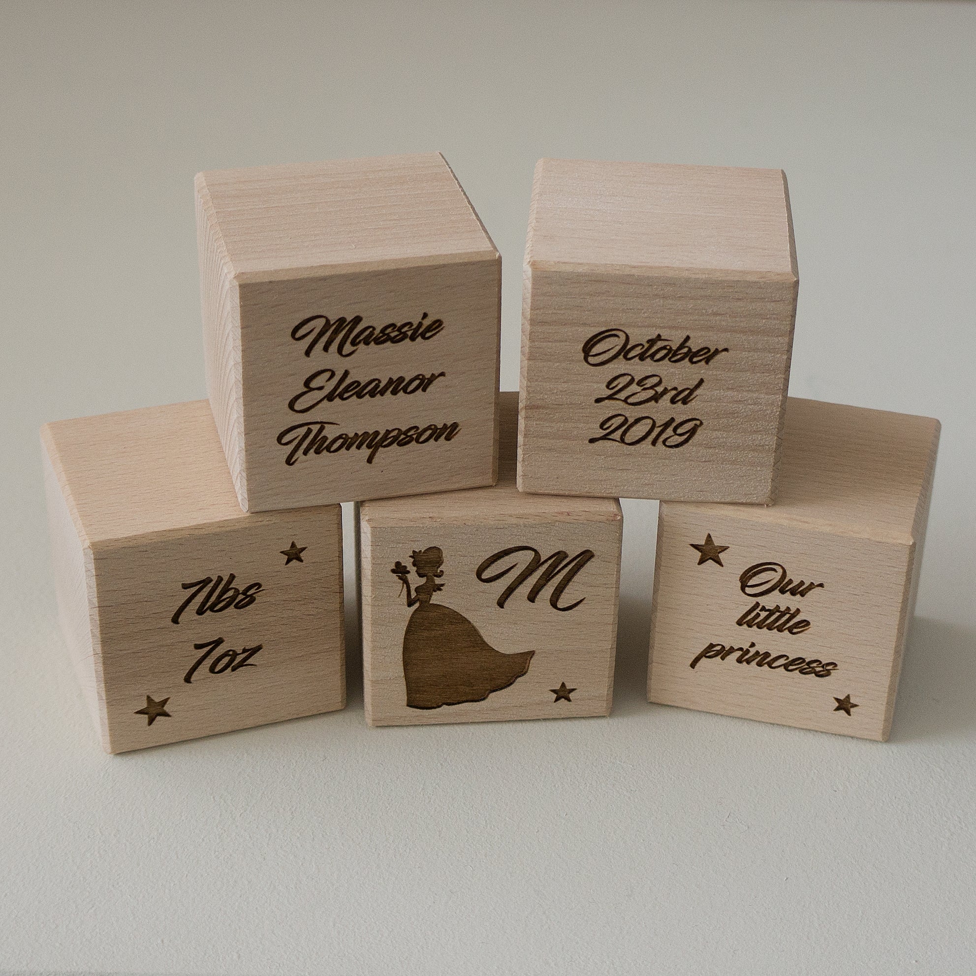 Princess wooden building blocks