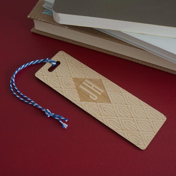 Engraved custom made art deco style bookmark gift Belvedere Collections