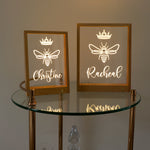Wireless personalised Queen Bee light up LED sign