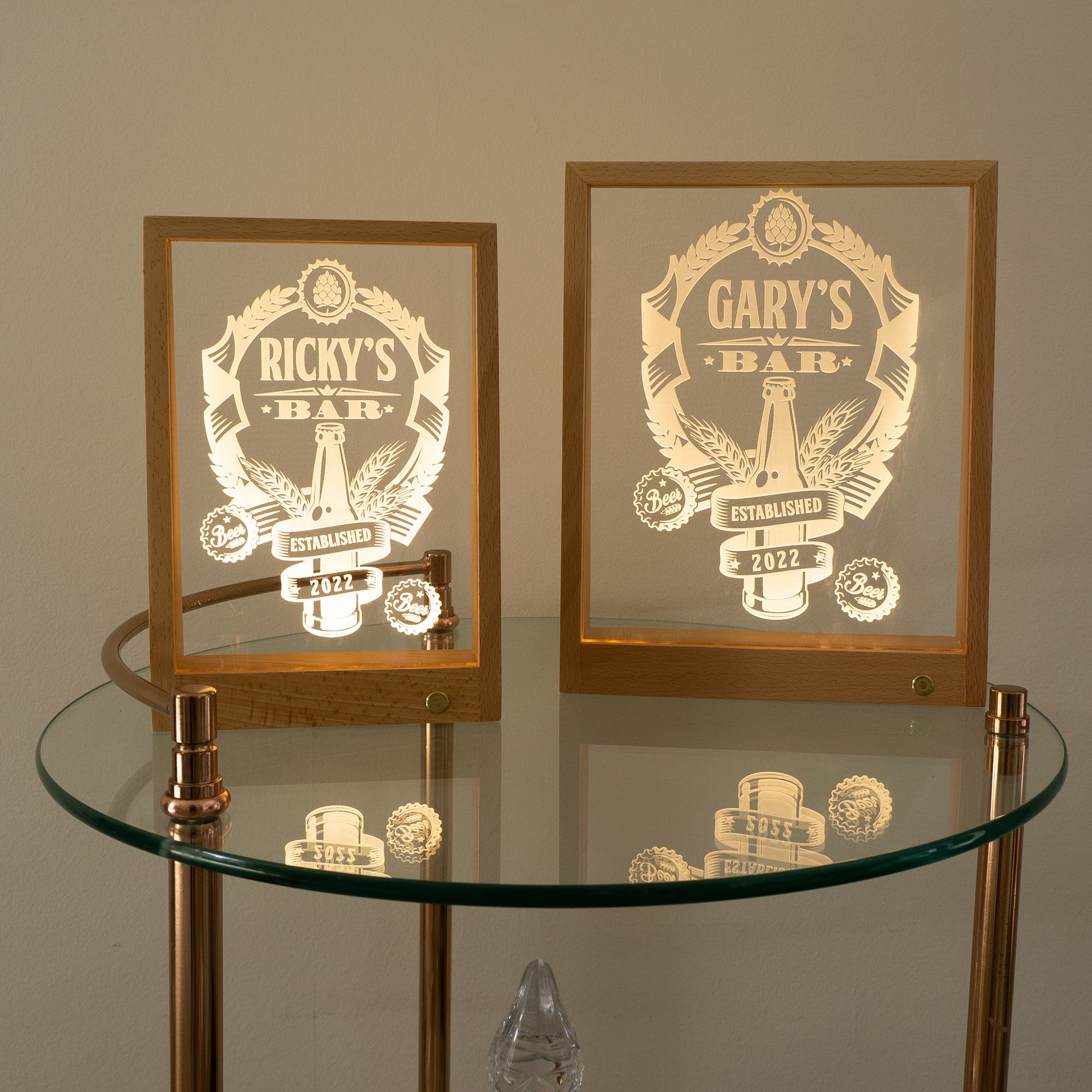 Wireless craft beer home bar light up LED sign