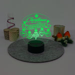 Personalised Christmas snow globe LED sign