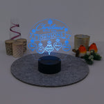 Personalised Christmas snow globe LED sign