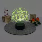 Personalised Christmas snow globe LED sign