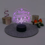 Personalised Christmas snow globe LED sign