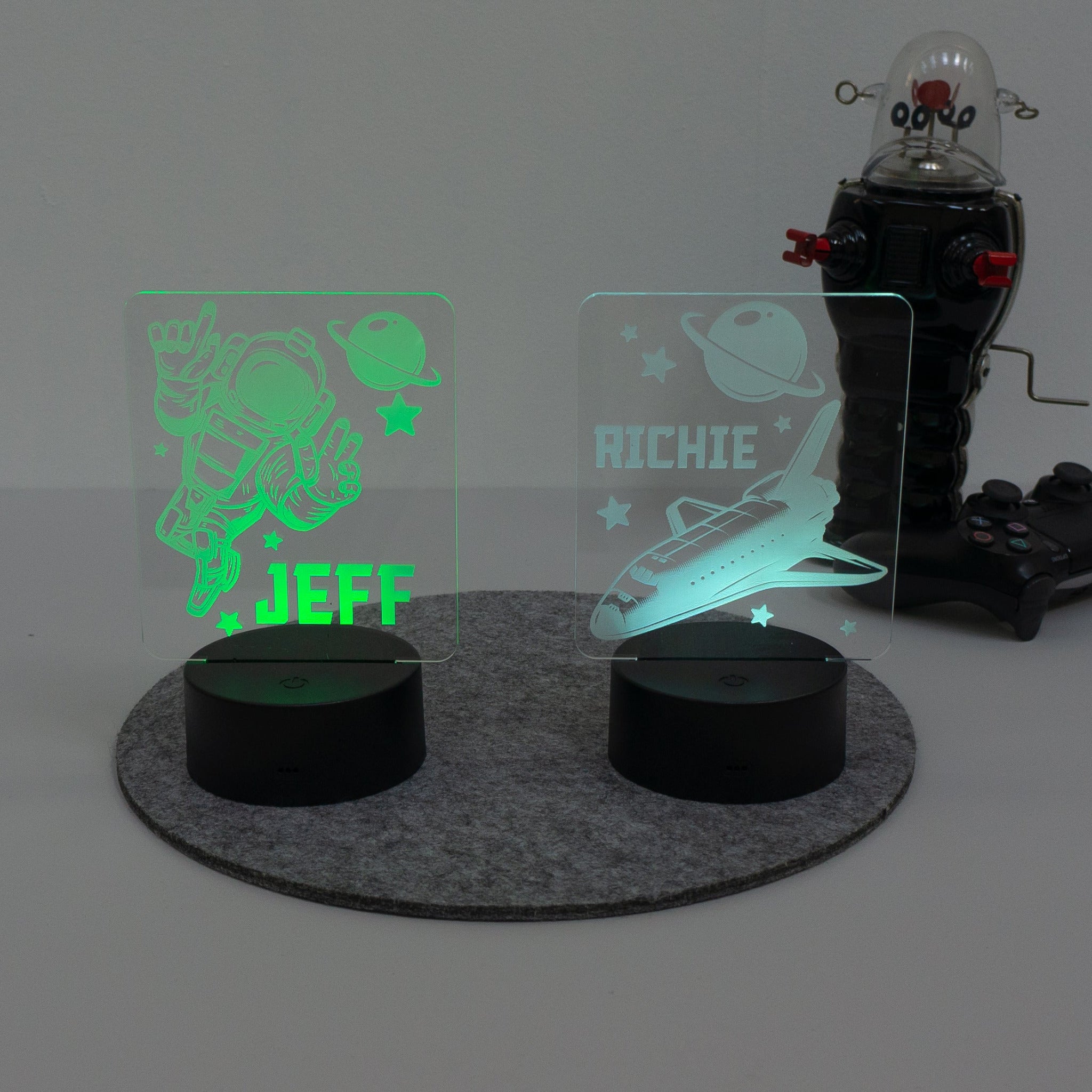 Space travel name LED sign