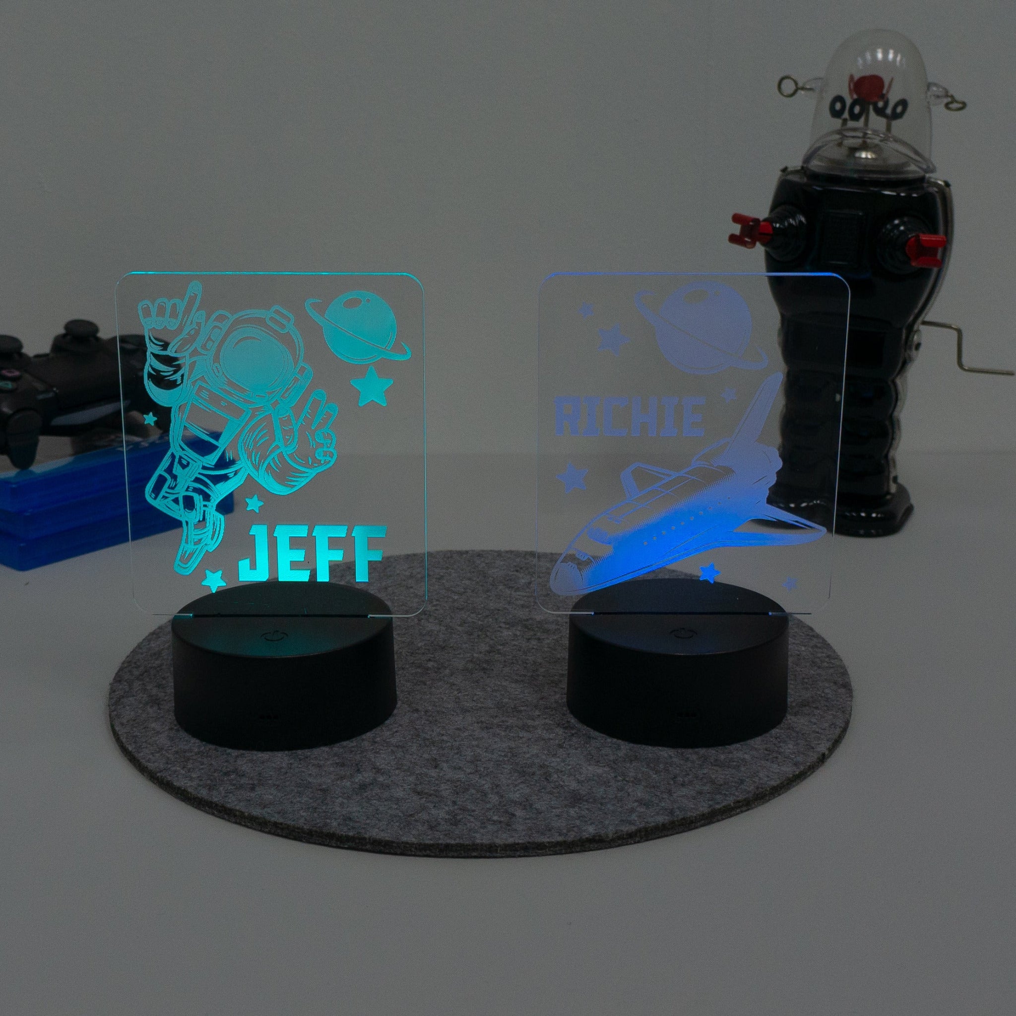 Space travel name LED sign