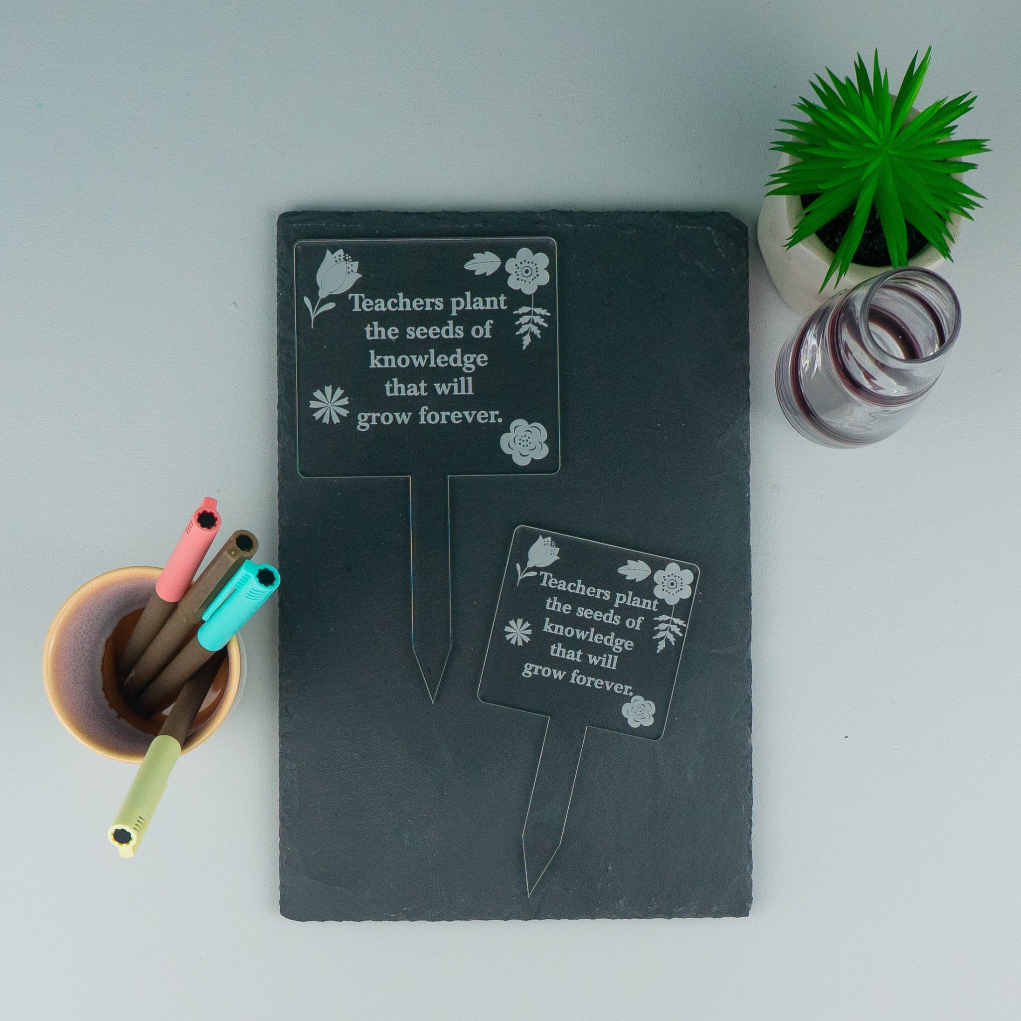 End of term teacher house plant gift tag