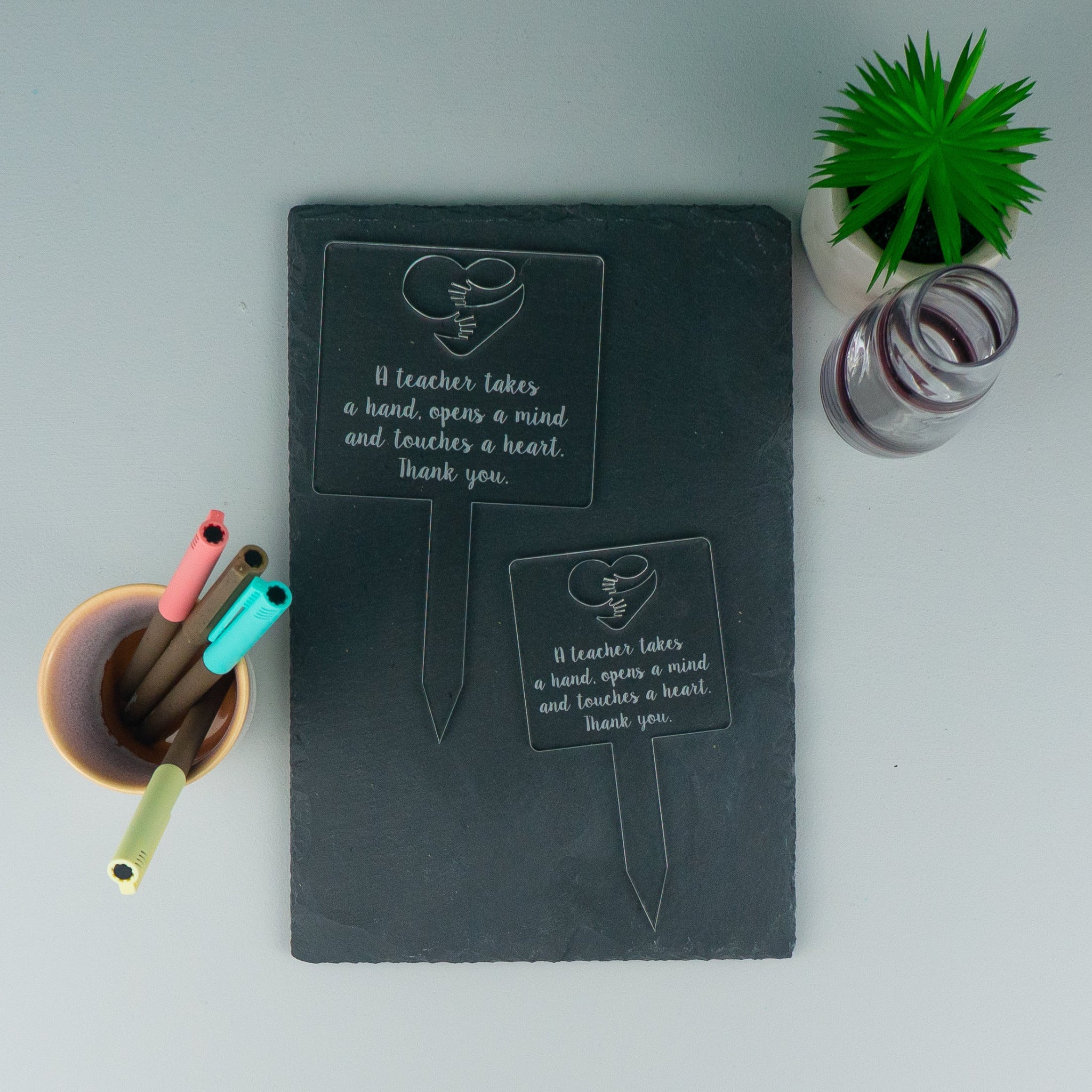 End of term teacher house plant gift tag