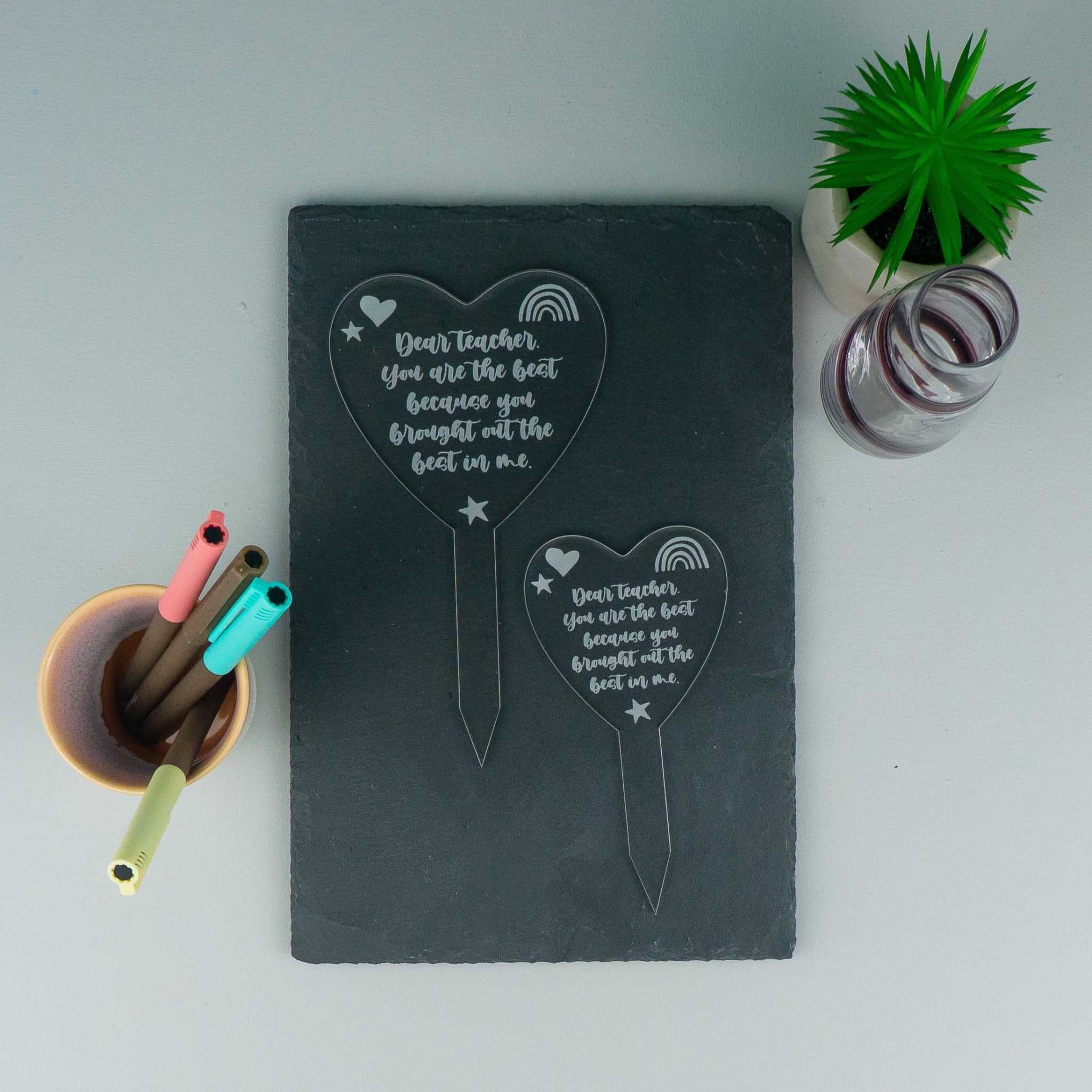 End of term teacher house plant gift tag