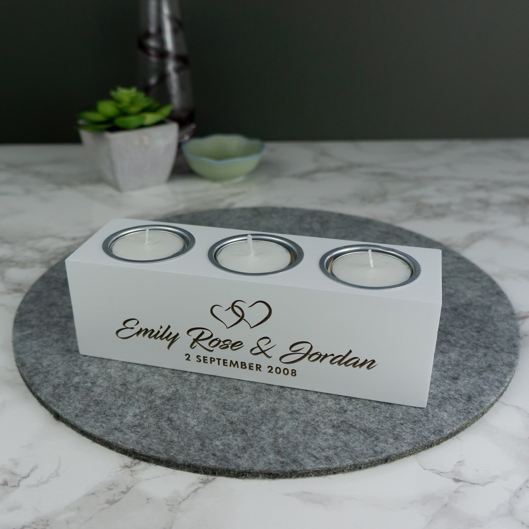 Relationship wedding annniversary candle holder