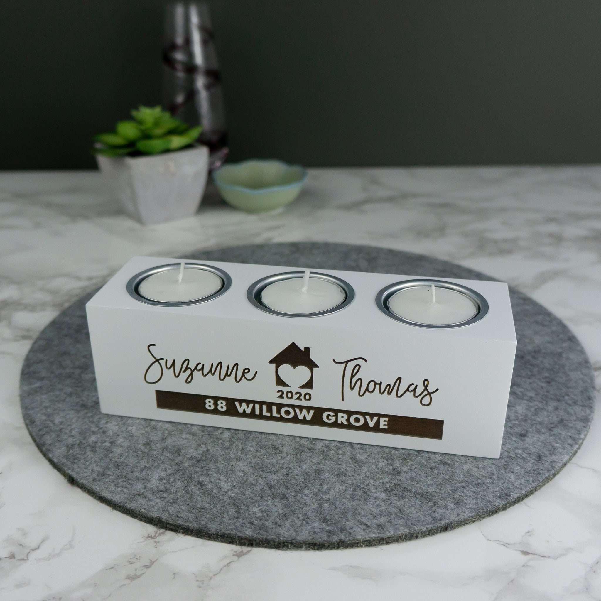 House warming candle holder