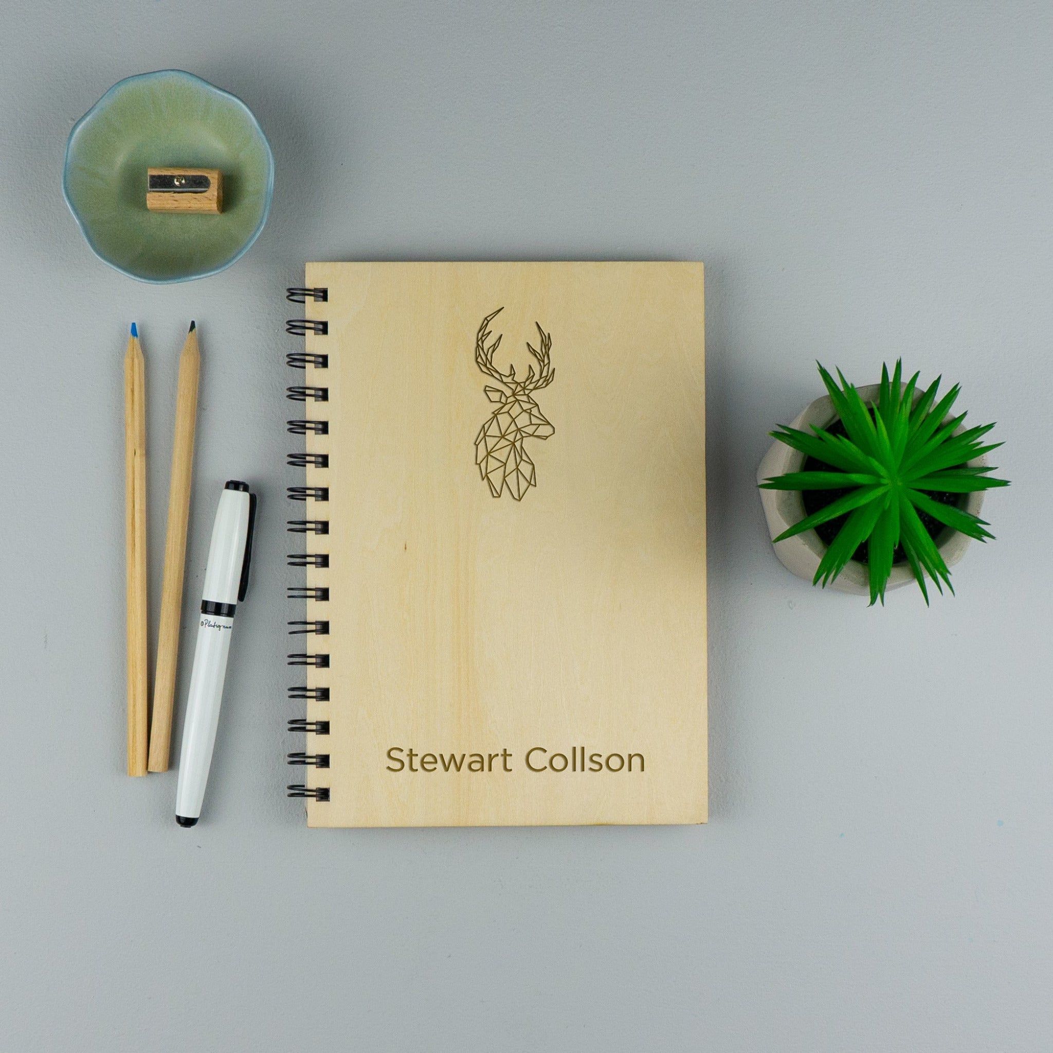 Vector animal wooden note book