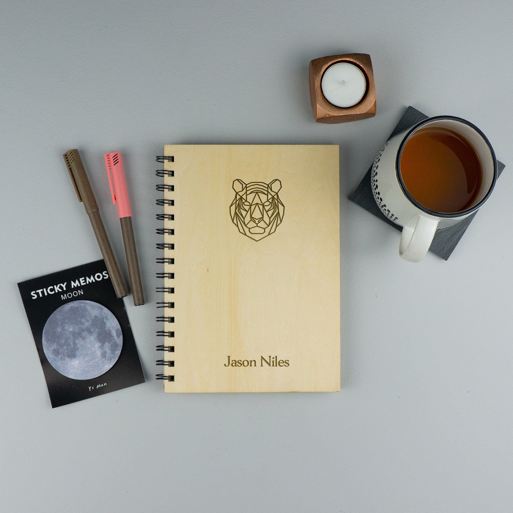 Vector animal wooden note book