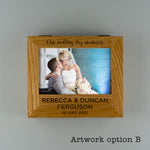 Wedding Oak wood photo box