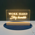 Personalised large wooden light up LED sign