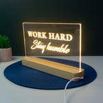 Personalised large wooden light up LED sign